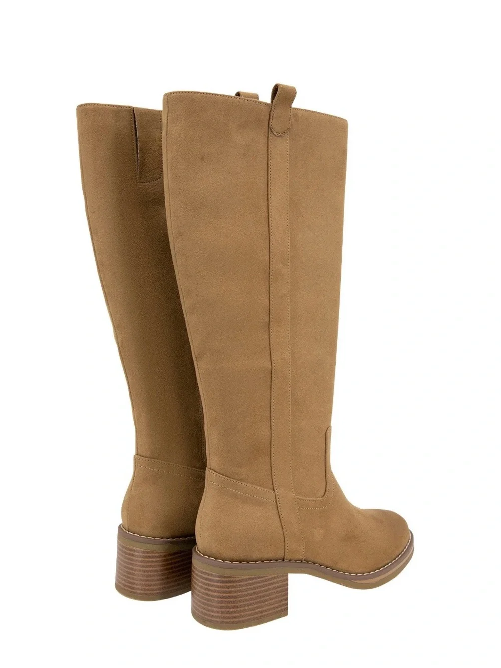 Kensie Tan Suede Over-The-Knee Block Heel Boots Size 9